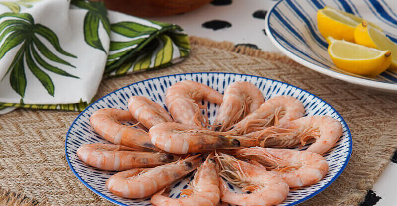 gamba blanca cocida