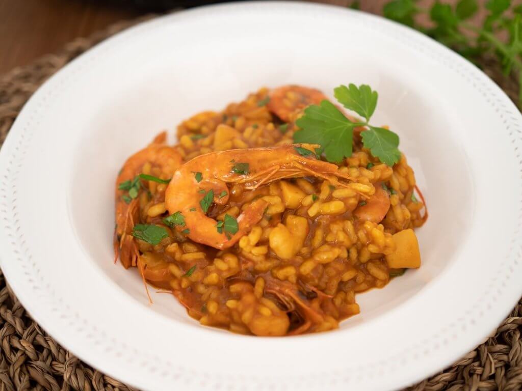 Arroz de marisco con gambas