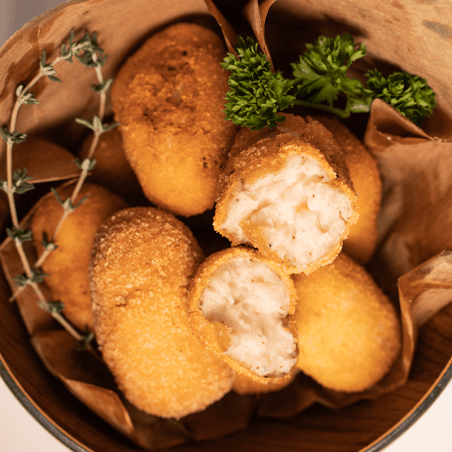 croquetas de gamba blanca de Huelva